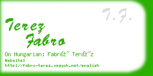 terez fabro business card
